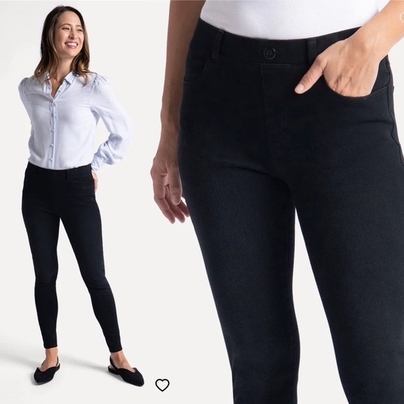 Betabrand Yoga Skinny Denim Jeans Washed Black - Picture 1 of 10